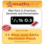 11 Plus & SATs Maths Topic Pack - Fractions, Decimals & Percentages
